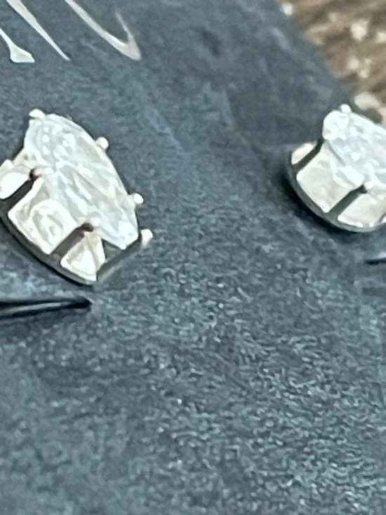 Inc Clear Teardrop Stud Earring - Picture 3 of 6